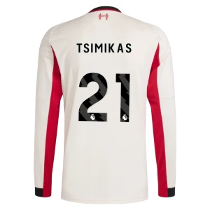 Liverpool FC Koszulka Piłkarska 2025-26 Tsimikas #21 Wyjazdowa Męska Długi Rękaw