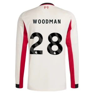 Liverpool FC Koszulka Piłkarska 2025-26 Woodman #28 Wyjazdowa Męska Długi Rękaw