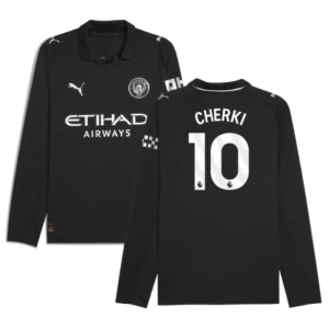 Manchester City Koszulka Piłkarska 2025-26 Cherki #10 Wyjazdowa Męska Długi Rękaw