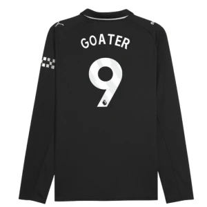 Manchester City Koszulka Piłkarska 2025-26 Goater #9 Wyjazdowa Męska Długi Rękaw