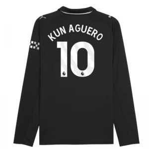 Manchester City Koszulka Piłkarska 2025-26 Kun Aguero #10 Wyjazdowa Męska Długi Rękaw