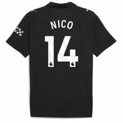 Manchester City Koszulka Piłkarska 2025-26 Nico #14 Wyjazdowa Męska