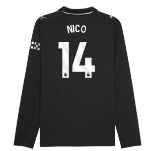 Manchester City Koszulka Piłkarska 2025-26 Nico #14 Wyjazdowa Męska Długi Rękaw