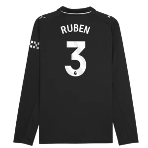 Manchester City Koszulka Piłkarska 2025-26 Ruben #3 Wyjazdowa Męska Długi Rękaw