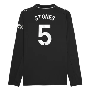 Manchester City Koszulka Piłkarska 2025-26 Stones #5 Wyjazdowa Męska Długi Rękaw