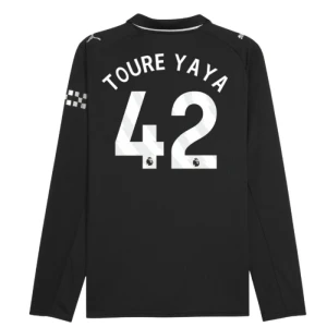 Manchester City Koszulka Piłkarska 2025-26 Toure Yaya #42 Wyjazdowa Męska Długi Rękaw