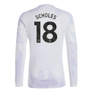 Manchester United Koszulka Piłkarska 2025-26 Scholes #18 Wyjazdowa Męska Długi Rękaw