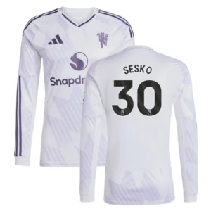 Manchester United Koszulka Piłkarska 2025-26 Sesko #30 Wyjazdowa Męska Długi Rękaw