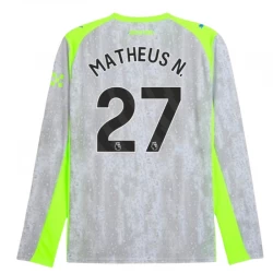 Matheus N. #27 Koszulki Piłkarskie Manchester City 2025-26 Trzecia Męska Długi Rękaw