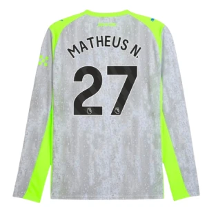 Matheus N. #27 Koszulki Piłkarskie Manchester City 2025-26 Trzecia Męska Długi Rękaw