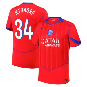 N. Traore #34 Koszulki Piłkarskie Paris Saint-Germain PSG 2025-26 Trzecia Męska