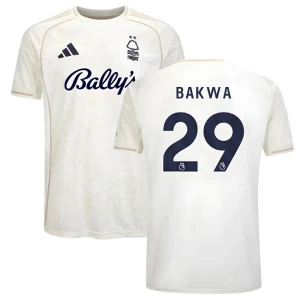 Nottingham Forest FC Koszulka Piłkarska 2025-26 Bakwa #29 Wyjazdowa Męska