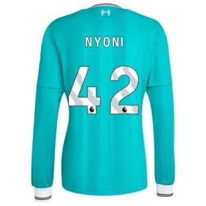Nyoni #42 Koszulki Piłkarskie Liverpool FC 2025-26 Trzecia Męska Długi Rękaw