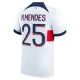 Paris Saint-Germain PSG Koszulka Piłkarska 2023-24 N.Mendes #25 Wyjazdowa Męska