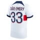 Paris Saint-Germain PSG Koszulka Piłkarska 2023-24 Zaire-Emery #33 Wyjazdowa Męska
