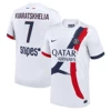 Paris Saint-Germain PSG Koszulka Piłkarska 2024-25 Khvicha Kvaratskhelia #7 Wyjazdowa Męska