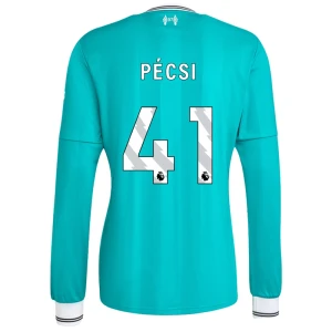 Pecsi #41 Koszulki Piłkarskie Liverpool FC 2025-26 Trzecia Męska Długi Rękaw