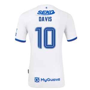 Rangers FC Koszulka Piłkarska 2025-26 Davis #10 Wyjazdowa Męska