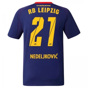 RB Leipzig Koszulka Piłkarska 2025-26 Nedeljkovic #21 Wyjazdowa Męska