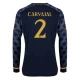 Real Madryt Koszulka Piłkarska 2023-24 Carvajal #2 Wyjazdowa Męska Długi Rękaw