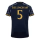 Real Madryt Koszulka Piłkarska 2023-24 Jude Bellingham #5 Wyjazdowa Męska