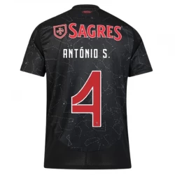 SL Benfica Koszulka Piłkarska 2024-25 Antonio S. #4 Wyjazdowa Męska