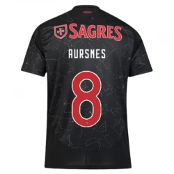 SL Benfica Koszulka Piłkarska 2024-25 Aursnes #8 Wyjazdowa Męska