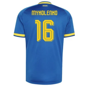 Ukraina Koszulka Piłkarska 2026 Mykolenko #16 Wyjazdowa Męska