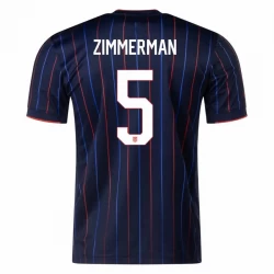 USA Koszulka Piłkarska 2025 Zimmerman #5 Wyjazdowa Męska