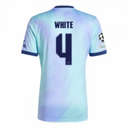 White #4 Koszulki Piłkarskie Arsenal FC 2024-25 UCL Trzecia Męska