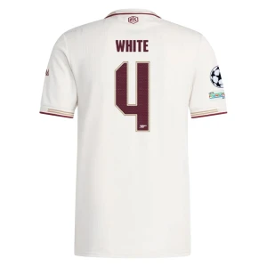 White #4 Koszulki Piłkarskie Arsenal FC 2025-26 Champions League Trzecia Męska